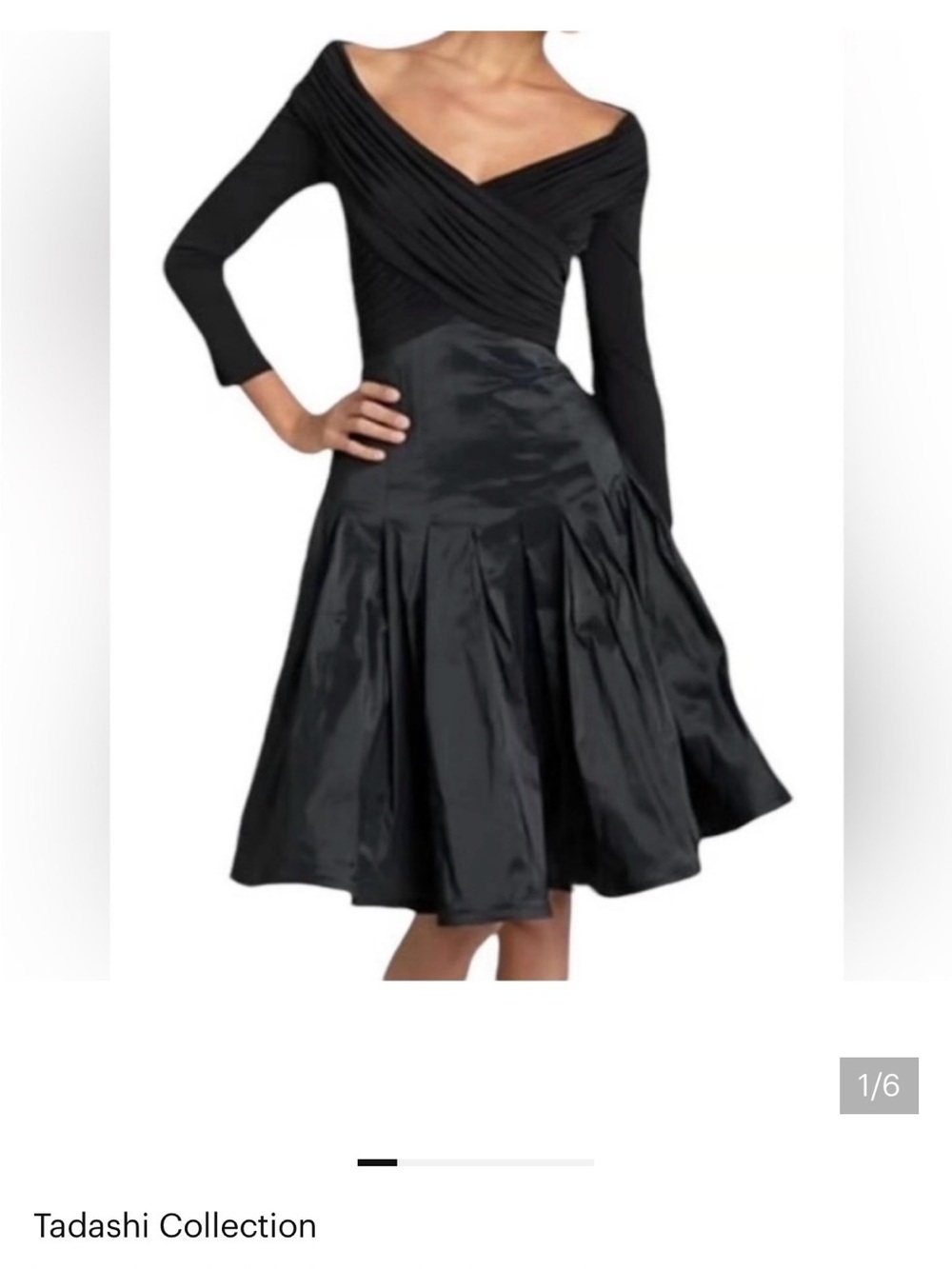 Tadashi Shoji Black Fit-and-Flare Dress